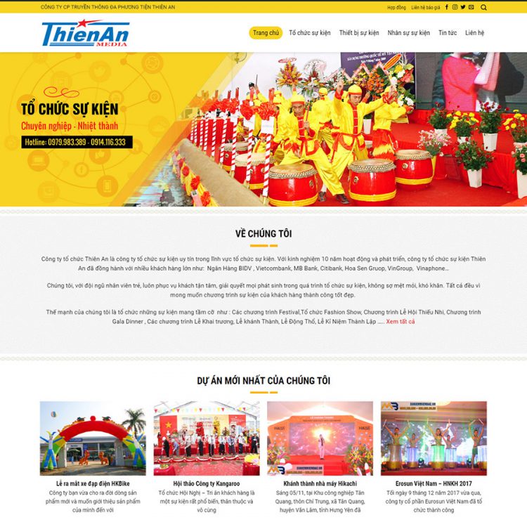 theme wordpress tổ chức sự kiện